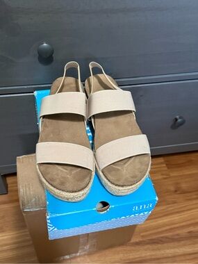 a.n.a Neutral Tan Espadrille Slingback Sandals